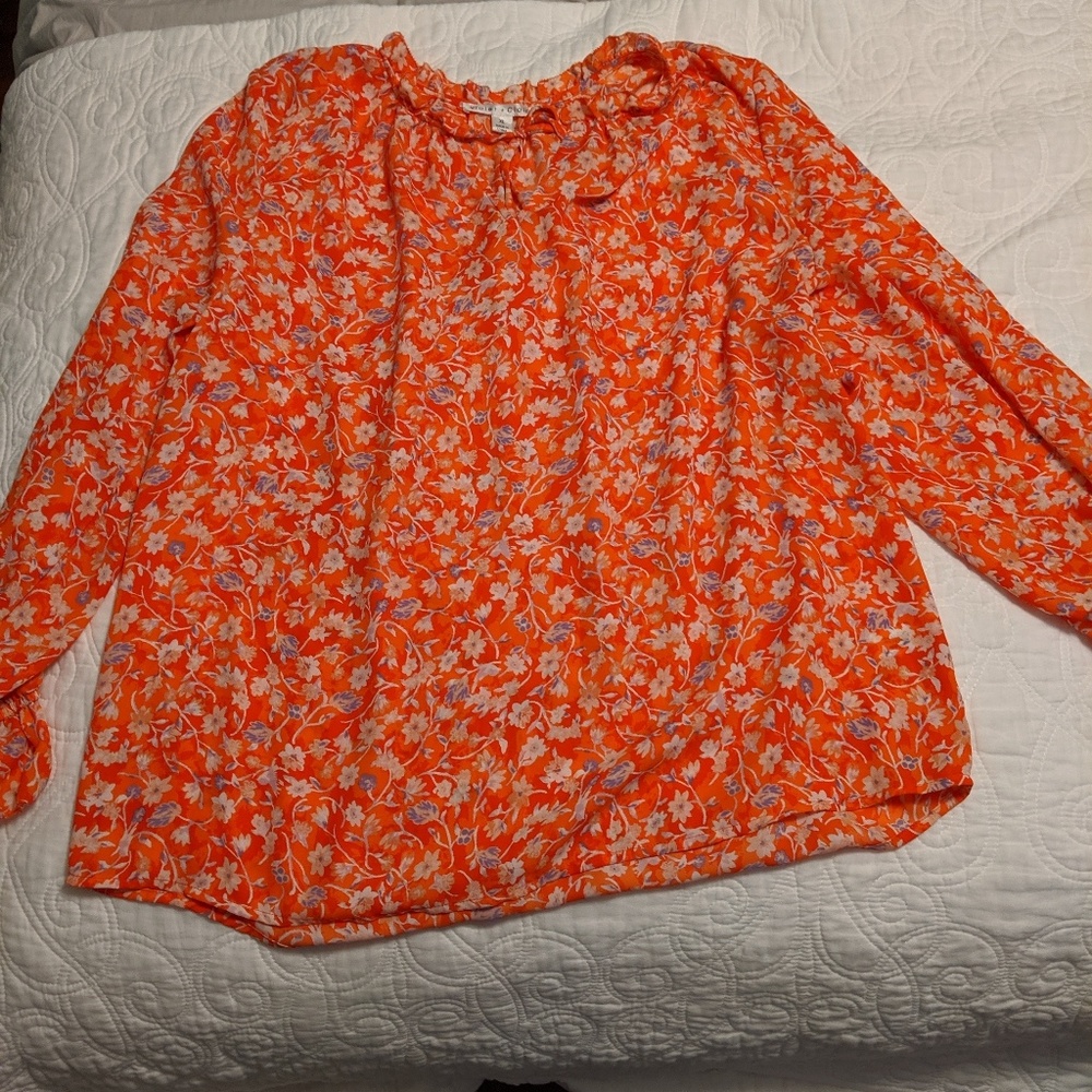 Flowy Orange Floral top